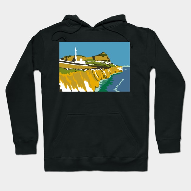 Rock of Gibraltar - Europa Point print Hoodie by stephenignacio